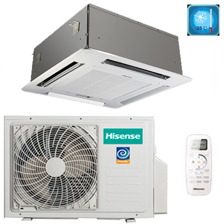 Кондиционер кассетный Hisense AUC-24HR4SJA1+AUC-950 от интернет-магазина ClimateON
